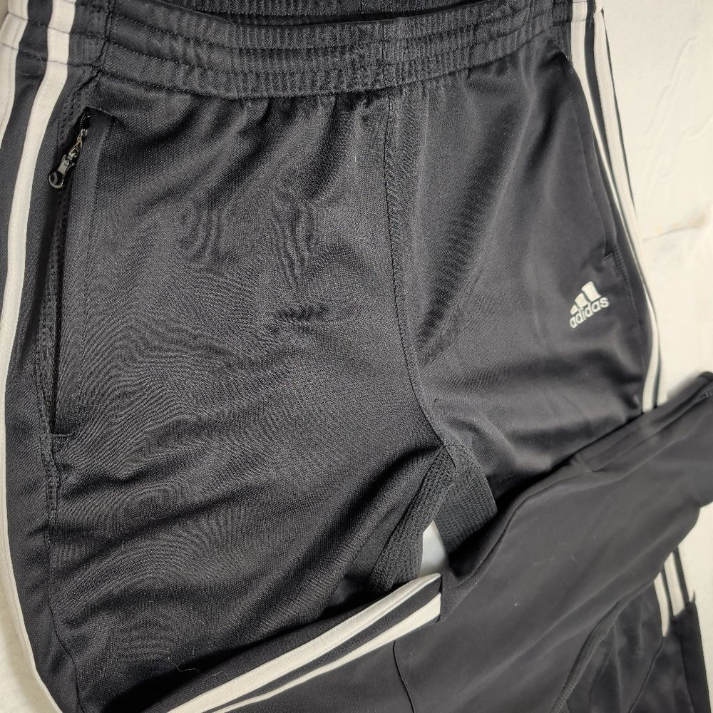 Women's Adidas Black and White Track Pants Size M - Picture 3 of 11